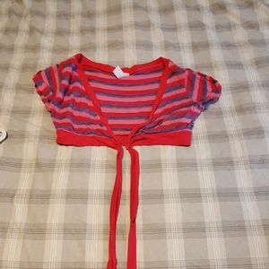 Pink crop top cover